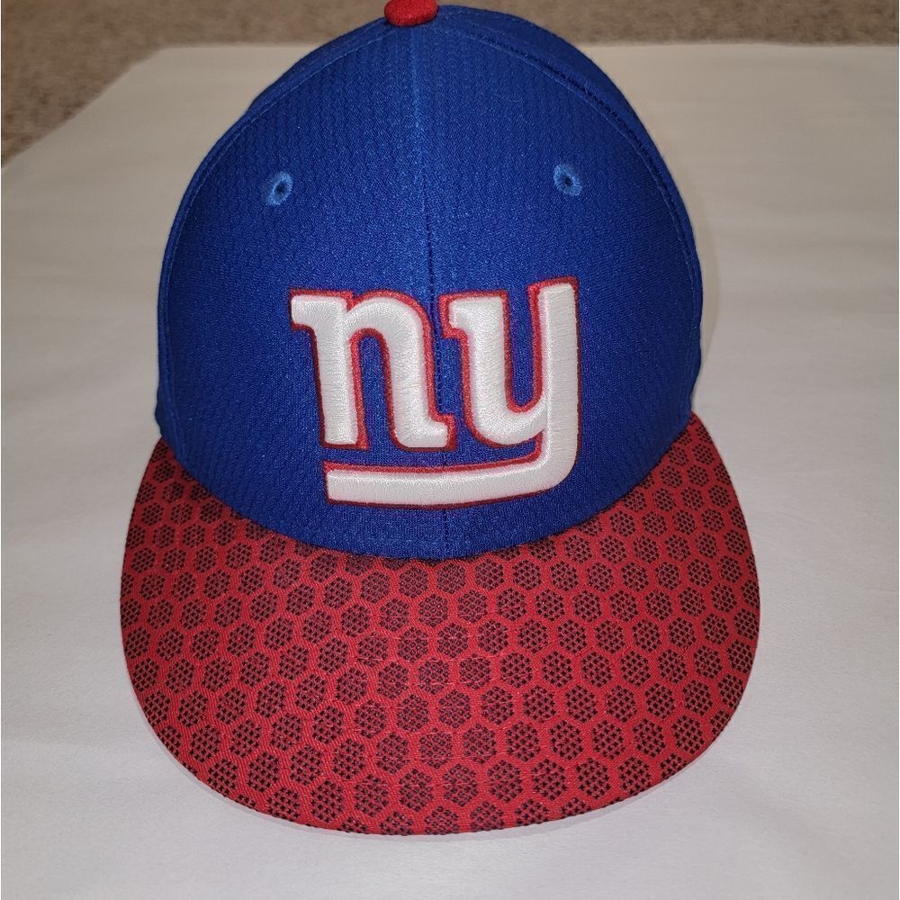 New Era 59Fifty New York Giants Royal Blue & Red Fitted Hat Cap Size 7